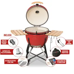 Barbecue kamado a carbone in ceramica rosso Limited - Kamado Bono 2