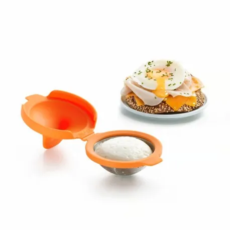 Cuociuovo "Egg Poacher" in silicone, arancione - Lékué