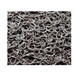 Zerbino/Tappeto Entry in pvc a ricciolo drenante grigio spessore Mm.15 Cm.120 Mt.1