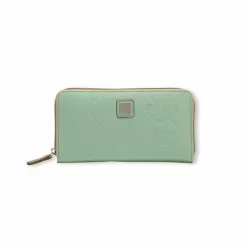 Portafoglio pelle grand a zip butt. Prints verde - Thun