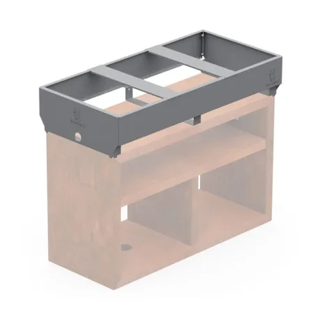 Supporto per vaschette gastro con predisposizione per scaldavivande a fiamma o elettrici - Gastro Pro Extension - Vulcanus