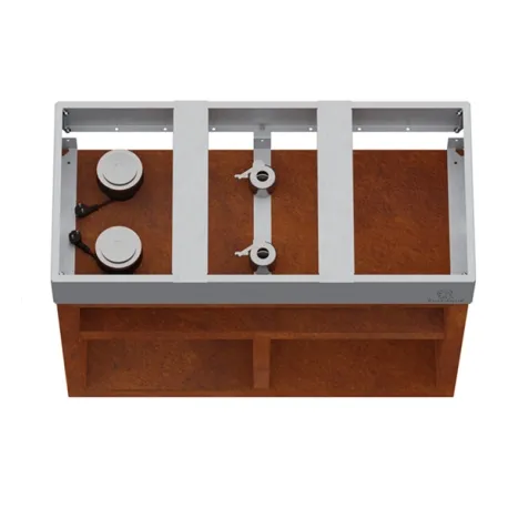 Supporto per vaschette gastro con predisposizione per scaldavivande a fiamma o elettrici - Gastro Pro Extension - Vulcanus