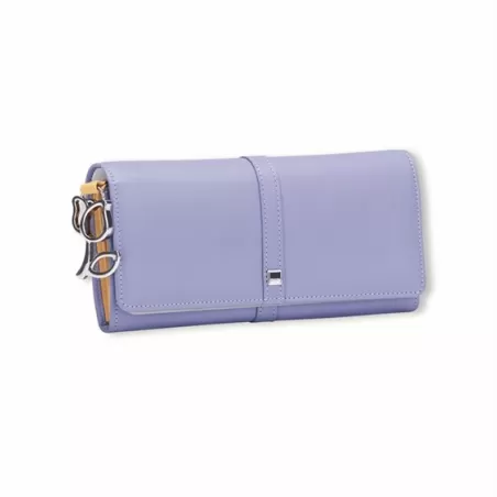 Portafoglio pelle grande con patta lilla - Thun