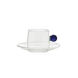 Bilia, Tazzina con piattino, blu - Zafferano