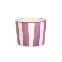 Righe, Bicchiere viola in ceramica - Zafferano