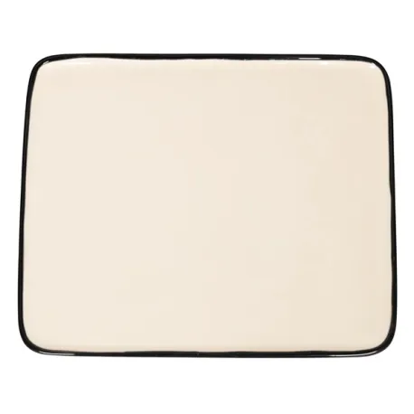 Rim, Piatto rettangolare nero in ceramica - Zafferano