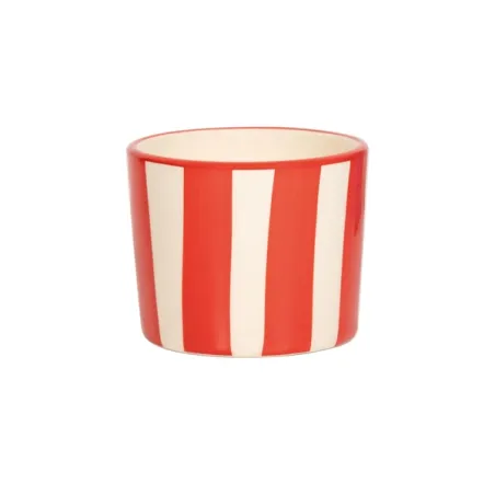 Righe, Bicchiere rosso in ceramica - Zafferano