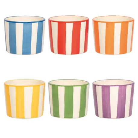 Righe, Bicchiere colori assortiti in ceramica - Zafferano