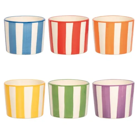 Righe, Bicchiere colori assortiti in ceramica - Zafferano