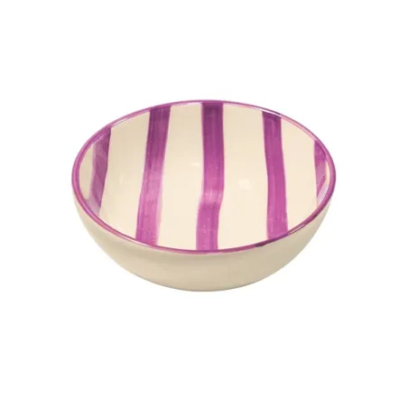 Righe, Bowl viola in ceramica - Zafferano