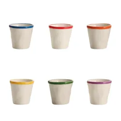 Rim, Confezione bicchierini colori assortiti in ceramica - Zafferano