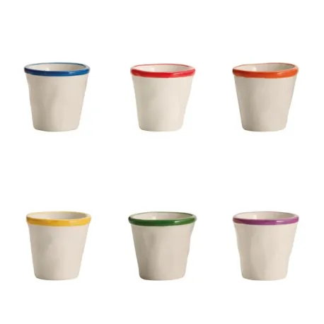 Rim, Confezione bicchierini colori assortiti in ceramica - Zafferano