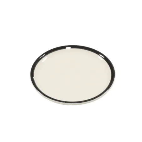 Rim, Piattino nero in ceramica - Zafferano