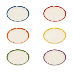 Rim, Confezione piattino colori assortiti in ceramica - Zafferano