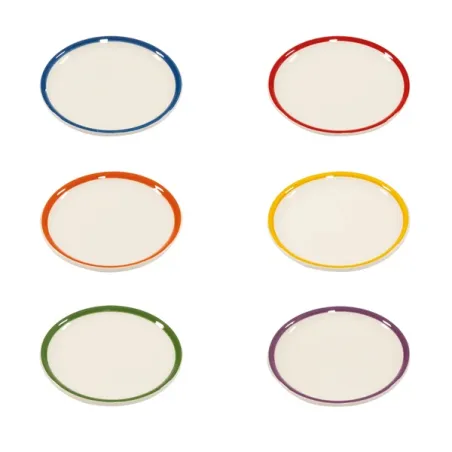 Rim, Confezione piattino colori assortiti in ceramica - Zafferano