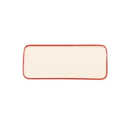 Rim, Piattino rettangolare rosso in ceramica - Zafferano