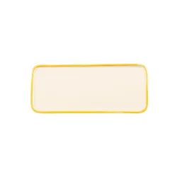 Rim, Piattino rettangolare giallo in ceramica - Zafferano