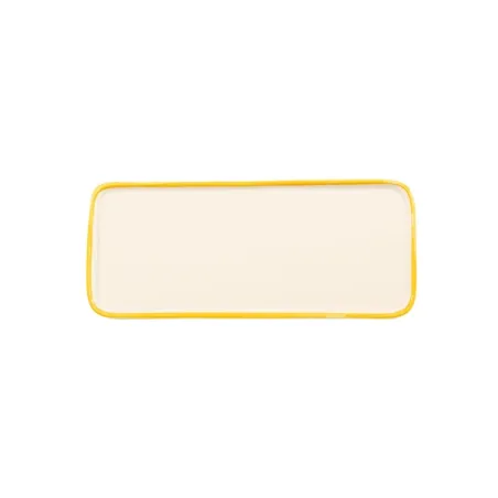 Rim, Piattino rettangolare giallo in ceramica - Zafferano