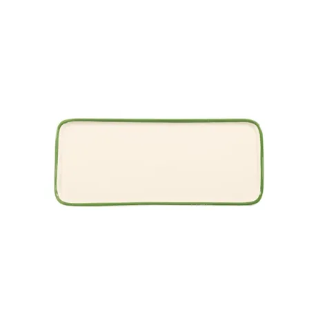 Rim, Piattino rettangolare verde in ceramica - Zafferano