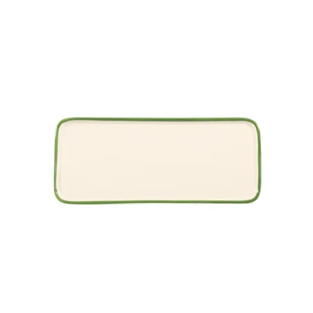 Rim, Piattino rettangolare verde in ceramica - Zafferano