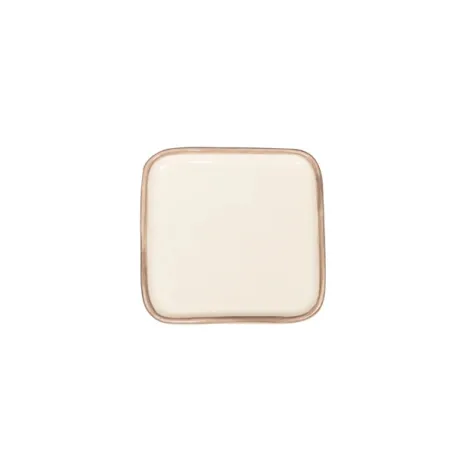Rim, Piattino quadrato sabbia in ceramica - Zafferano