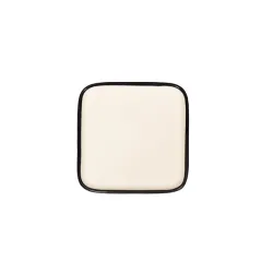 Rim, Piattino quadrato nero in ceramica - Zafferano