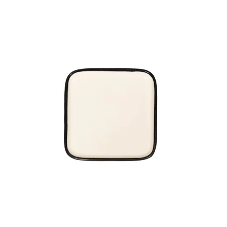 Rim, Piattino quadrato nero in ceramica - Zafferano