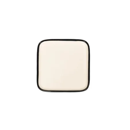 Rim, Piattino quadrato nero in ceramica - Zafferano