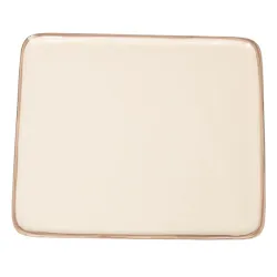 Rim, Piatto rettangolare sabbia in ceramica - Zafferano