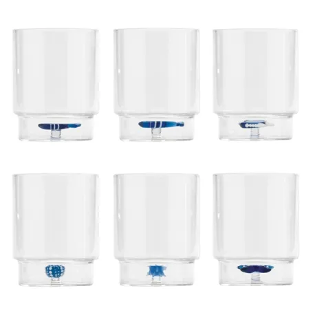 Teca Mare, Bicchiere simboli assortiti - Zafferano