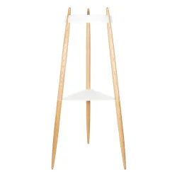 Liola', Appendiabiti bianco opaco 3 gambe frassino naturale opaco - Zafferano