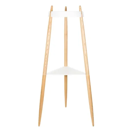 Liola', Appendiabiti bianco opaco 3 gambe frassino naturale opaco - Zafferano