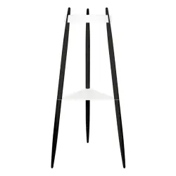 Liola', Appendiabiti bianco opaco 3 gambe frassino nero opaco - Zafferano