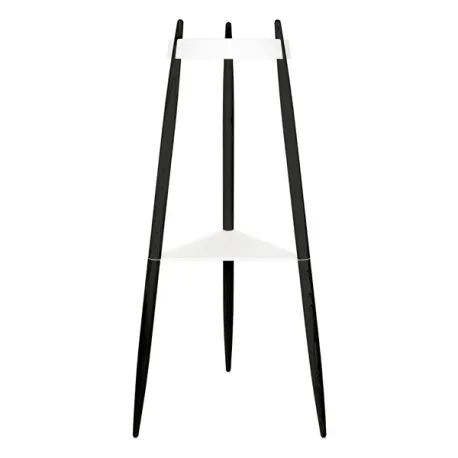 Liola', Appendiabiti bianco opaco 3 gambe frassino nero opaco - Zafferano