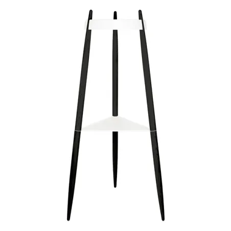 Liola', Appendiabiti bianco opaco 3 gambe frassino nero opaco - Zafferano