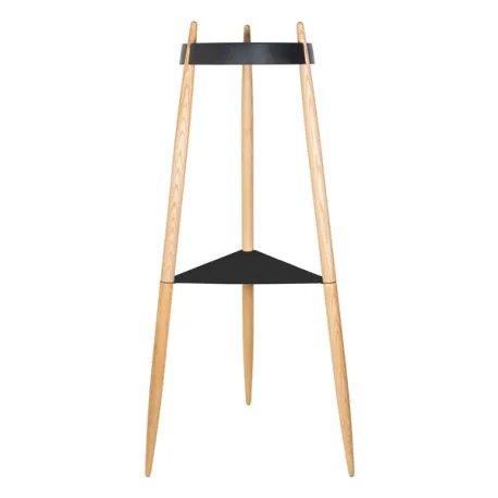 Liola', Appendiabiti nero opaco 3 gambe frassino naturale opaco - Zafferano