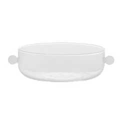 Bilia, Bowl bassa trasparente bianca - Zafferano