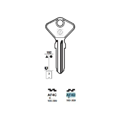 Chiave auto AF4D - Silca