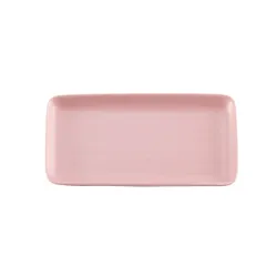 Levante, Piatto rettangolare rosa antico in porcellana - Zafferano