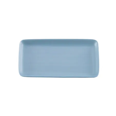 Levante, Piatto rettangolare blu avio in porcellana - Zafferano