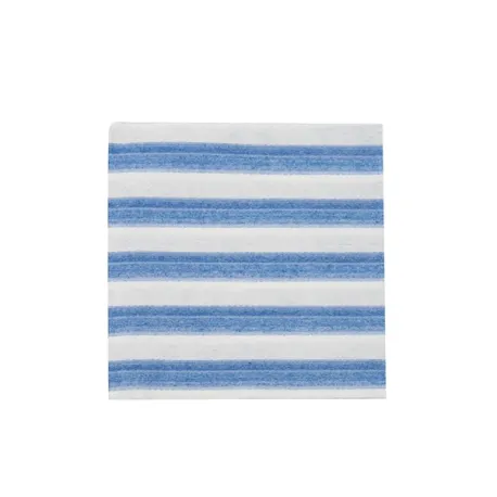 Righe, Tovagliolo carta azzurro spunlace compostabile cm.25x25 (20 pezzi) - Zafferano