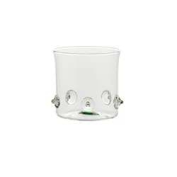 Patea, Bicchiere trasparente/verde - Zafferano