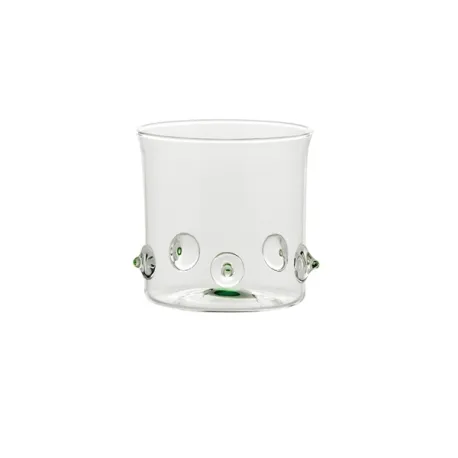 Patea, Bicchiere trasparente/verde - Zafferano