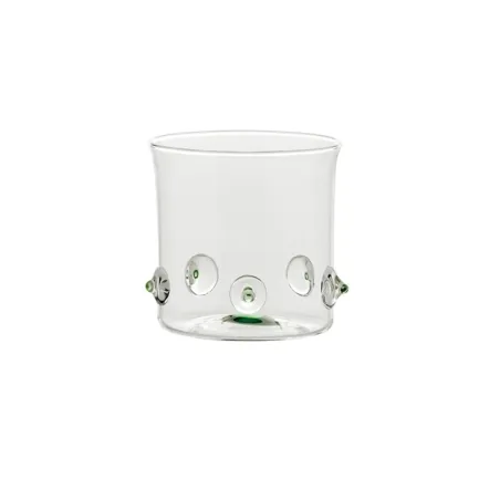 Patea, Bicchiere trasparente/verde - Zafferano