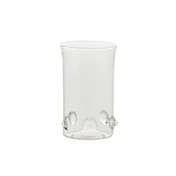 Patea, Bicchiere alto trasparente/bianco - Zafferano