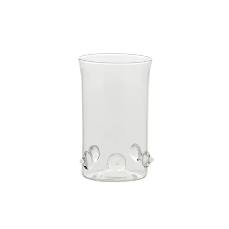 Patea, Bicchiere alto trasparente/bianco - Zafferano