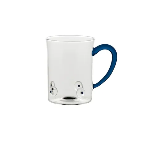 Patea, Mug trasparente/blu - Zafferano