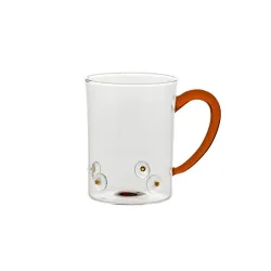Patea, Mug trasparente/giallo oro - Zafferano