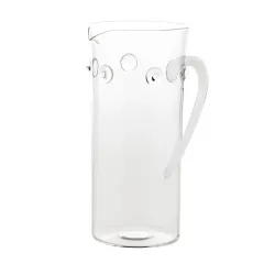 Patea, Caraffa alta trasparente/bianco - Zafferano