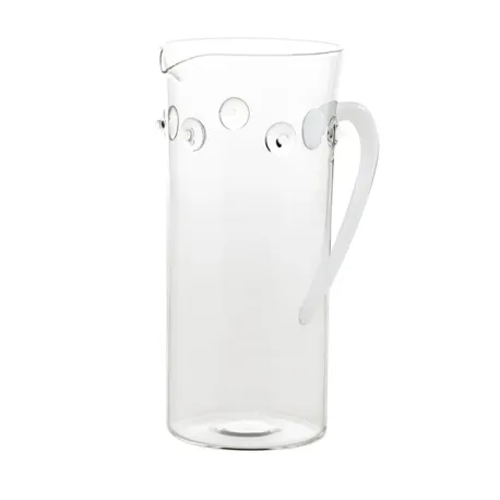 Patea, Caraffa alta trasparente/bianco - Zafferano